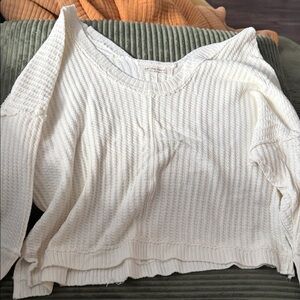 We The Free Cream V-Neck Sweater